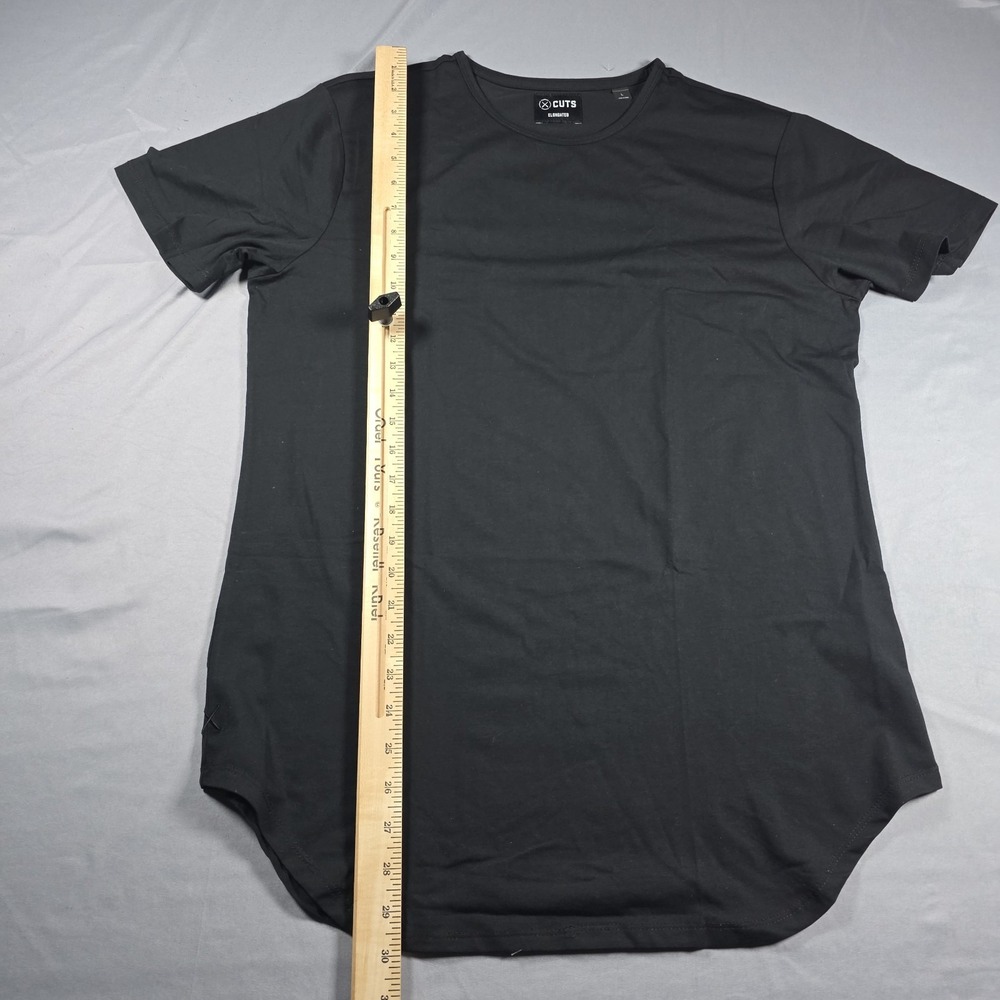 Cuts Men's AO Elongated Tee, Black, size L New without tags - Picture 10 of 12